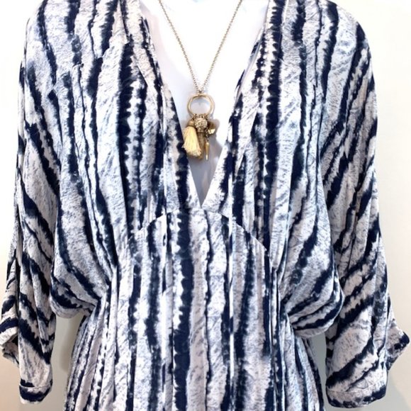 ASOS En Crème Boho Blue Tie Dye Romper - Picture 3 of 9